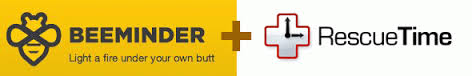 Beeminder and RescueTime logos